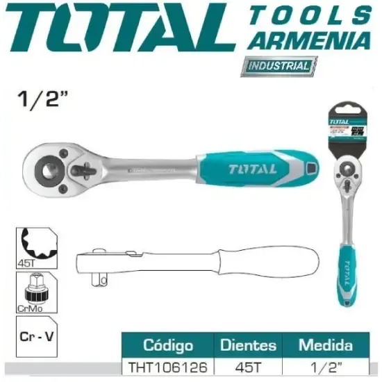 Ռետչե կլյուչ (ճռիկ) 1/2"-260մմ THT106126