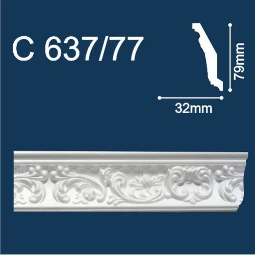 Плинтус Потолочный Solid C637/77 2м