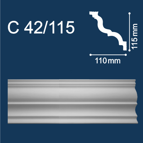 Плинтус Потолочный Solid C42/115 2м