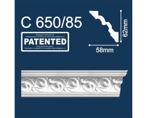 Плинтус Потолочный Solid C650/85 2м