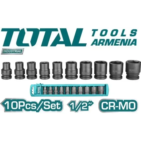 Հարվածային գլխիկների հավաքածու 10հատ 1/2դյույմ THISTD12101