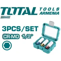 Չխազող գլխիկների հավաքածու 3հատ 1/2 դյույմ THMLNS031
