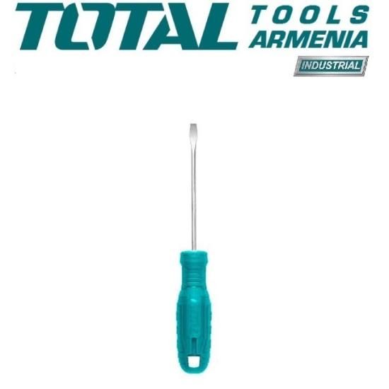 Отвертка шлицевая SL 6.5x125мм пластик THTDC2156 